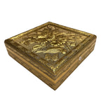 Gold Beauty Flower Keepsake Box Jewelry Box