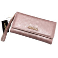 Trifold Baby Pink & Gold BeBe Brand Wallet
