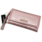 Trifold Baby Pink & Gold BeBe Brand Wallet