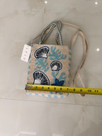 So Beachy Blue & Tan Purse