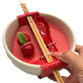 Cherry Ramen Noodle Bowl with Chopsticks & Spoon 4pc