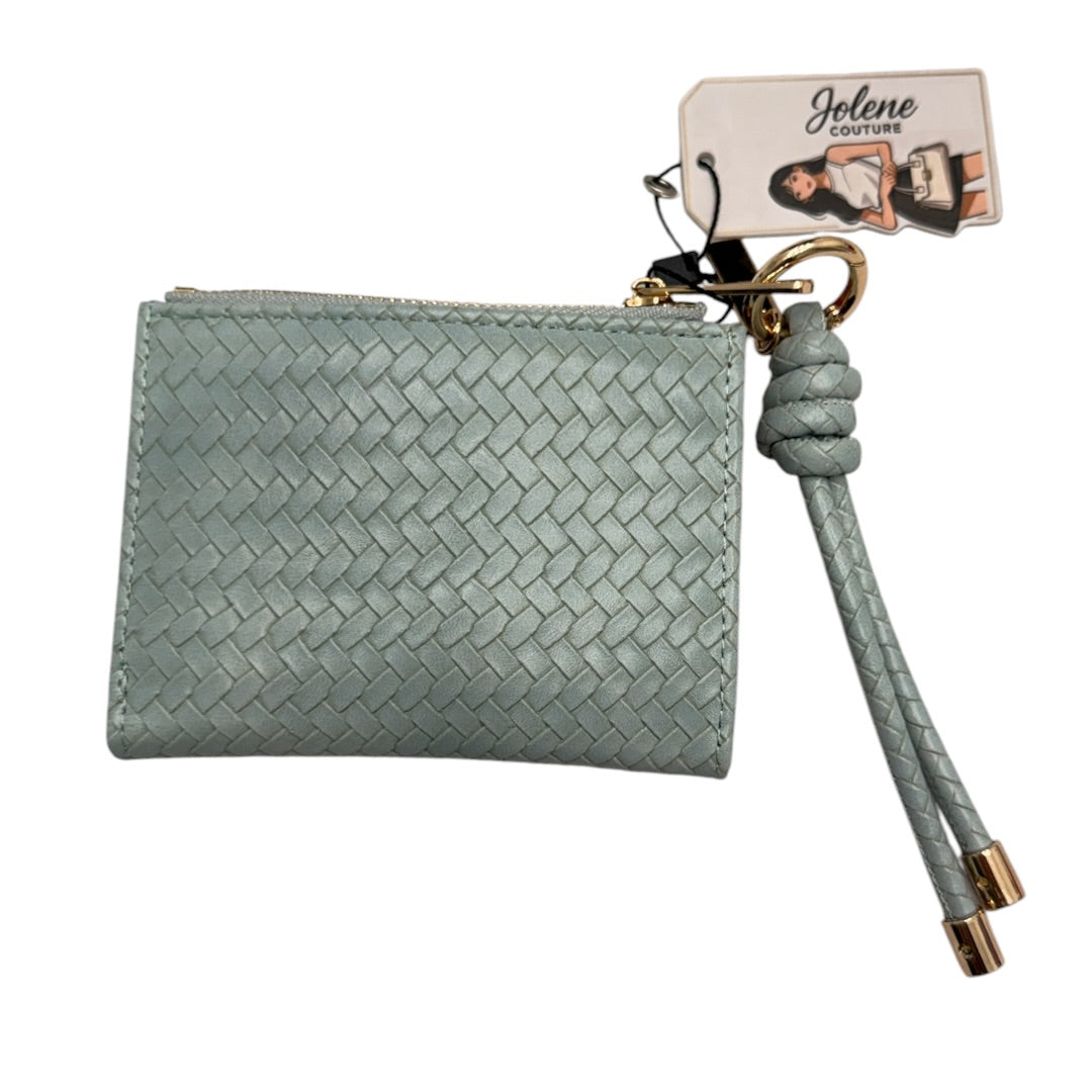 Light Teal Woven Wallet & Card Holder