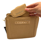 Tan Bebe Handbag with Change Purse Crossbody Bag & Single Handle