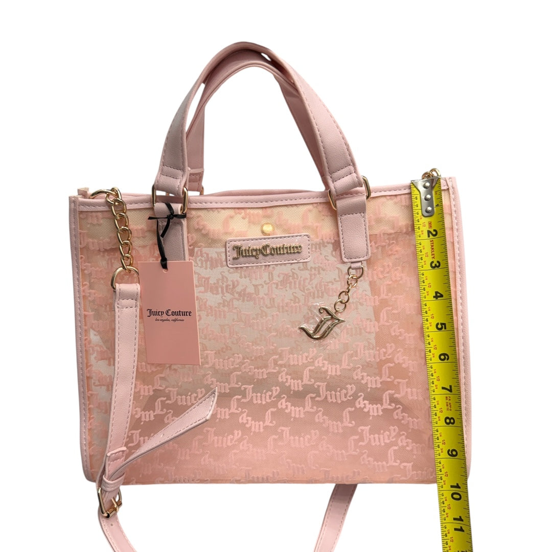 Juicy Culture Adore Baby Pink Mesh Handbag