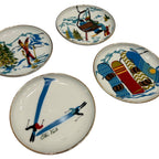 Ceramic Snow Ski Coasters Set of 4
