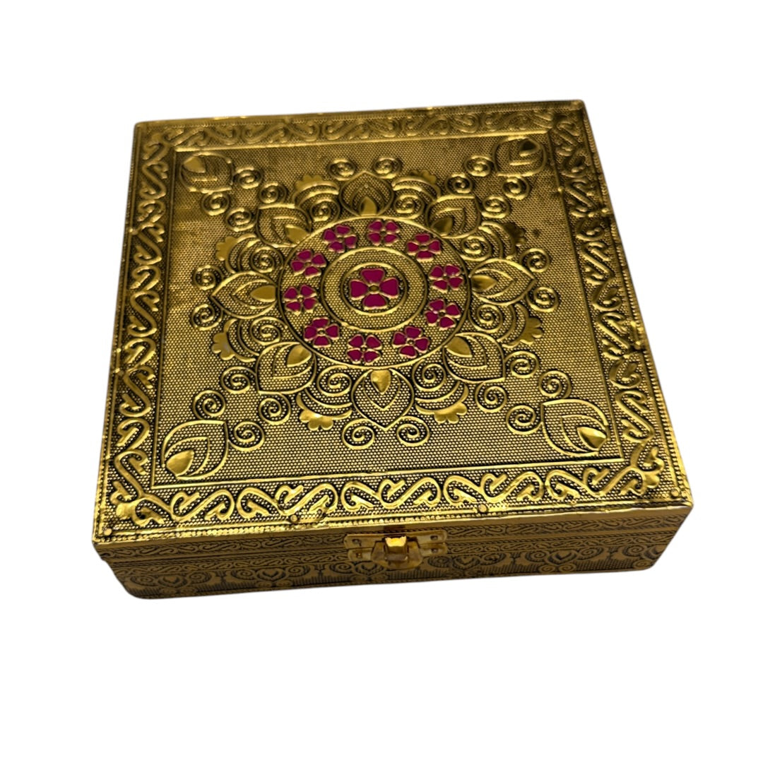 Gold & Pink Keepsake Box Jewelry Box