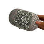 Silver Flower Keepsake Box Jewelry Box