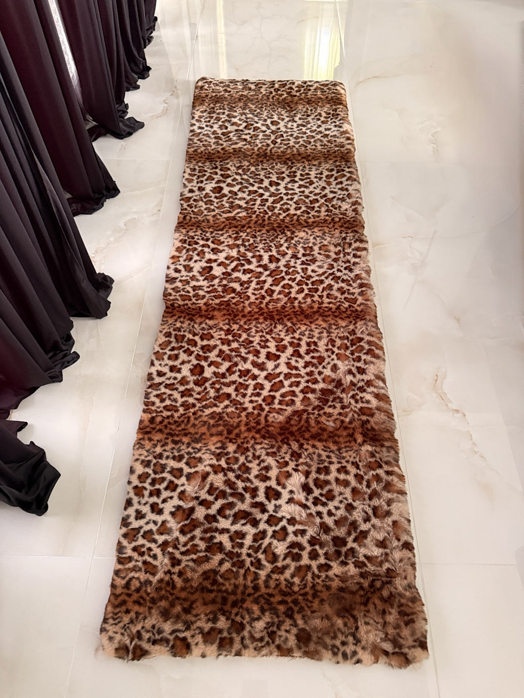 Leopard Fux Rug Soft 21x71 inches