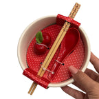 Cherry Ramen Noodle Bowl with Chopsticks & Spoon 4pc
