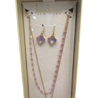 Lavender Clover Necklace Set
