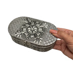Silver Flower Keepsake Box Jewelry Box