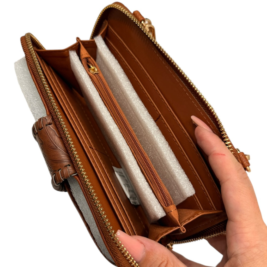 Western Floral Brown Crossbody Handbag
