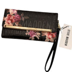 Steve Madden Flower Wallet Black & Gold