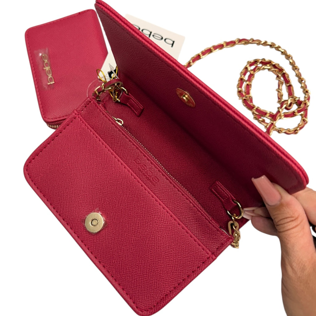 Pink & Gold Bead BeBe Purse Crossbody with Wallet