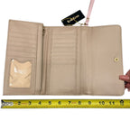 Trifold Baby Pink & Gold BeBe Brand Wallet
