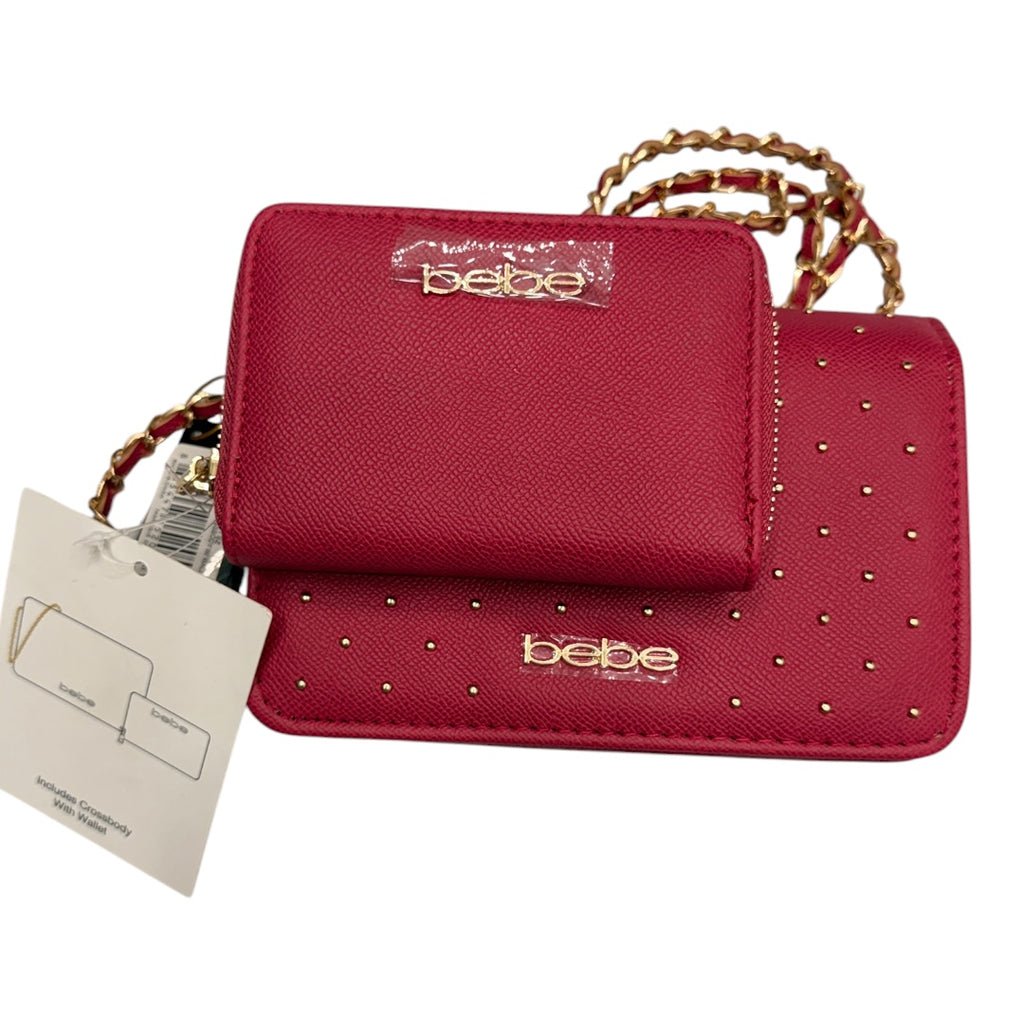 Pink & Gold Bead BeBe Purse Crossbody with Wallet