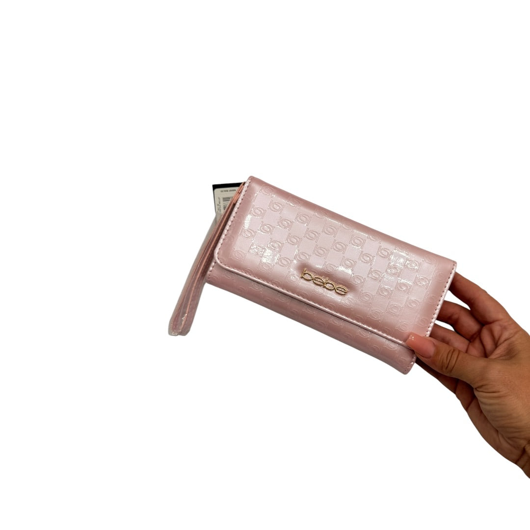 Trifold Baby Pink & Gold BeBe Brand Wallet