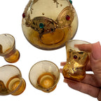 Gold Glass Set Made in Italy 5 Piece