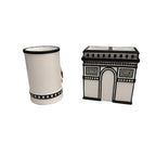 Paris Red Rose Make Brush Holders Bathroom Holders 2 Piece Set