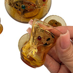 Gold Glass Set Made in Italy 5 Piece