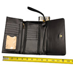 Risen Black Bebe Trifold Wallet