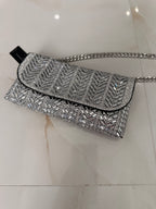 Gem Glam Girl Clutch Silver