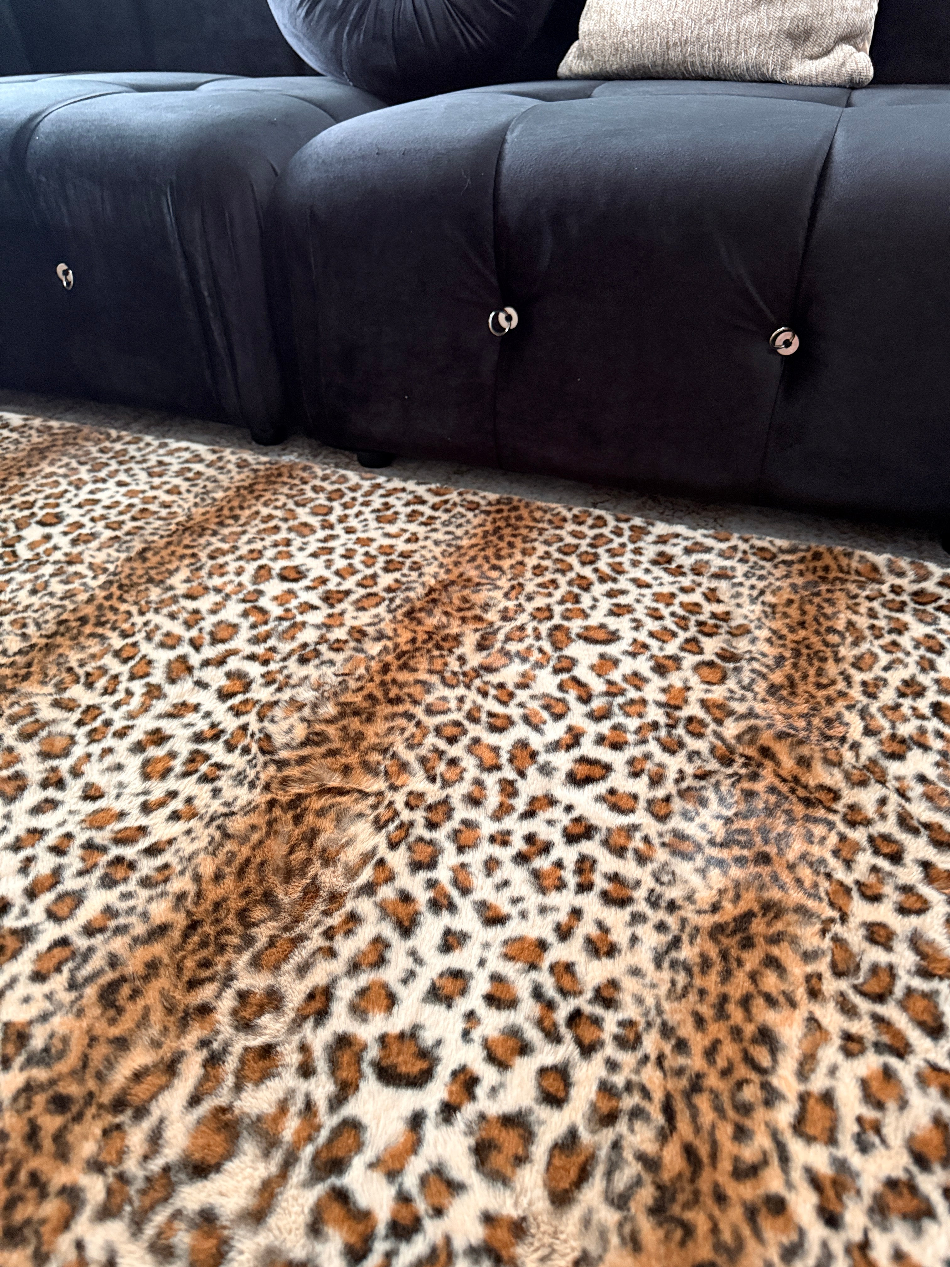 Leopard Fux Rug Soft 39x65 inches