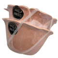 Hand Painted Pink Jewelry Makeup Bathroom Vanity Flower Bowls Set of 2