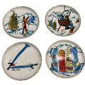 Ceramic Snow Ski Coasters Set of 4