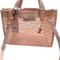 Juicy Culture Adore Baby Pink Mesh Handbag