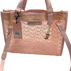 Juicy Culture Adore Baby Pink Mesh Handbag