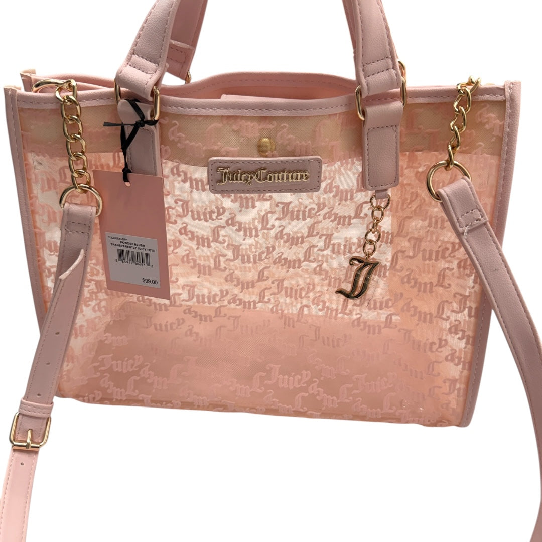 Juicy Culture Adore Baby Pink Mesh Handbag