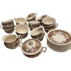 Antique Tea China Set Devonshire Johnson Bros Made in England 32pcs