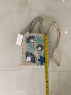 So Beachy Blue & Tan Purse
