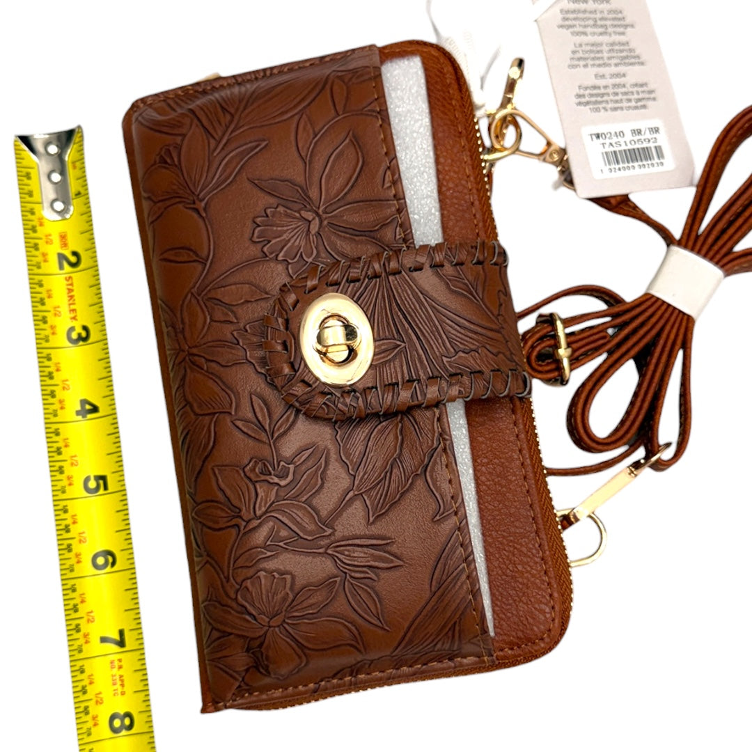 Western Floral Brown Crossbody Handbag